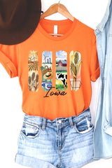 US3001P-E3061IA Iowa State Brushstroke Graphic Plus Tee $16