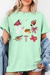 5000-E3079 Texas Football Graphic Heavy Cotton Tee $9