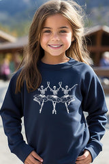 UL180B-E3156Z Halloween Ballerina Kids Graphic Sweatshirt $20