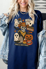 5000P-E3107 Spooky Skeleton Graphic Plus Heavy Cotton Tee $12.75