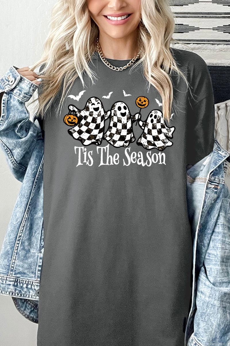 5000P-E3124 Retro Ghosts Graphic Plus Heavy Cotton Tee $12.75