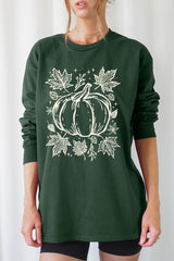 UL240P-E3162 Fall Pumpkin Graphic Plus Long Sleeve Tee $17