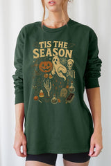 UL240P-E3125 Tis The Season Halloween Plus Long Sleeve Tee $17