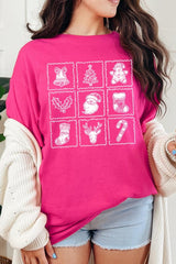 5000P-E3215 Christmas Icons Graphic Plus Heavy Cotton Tee $12.75