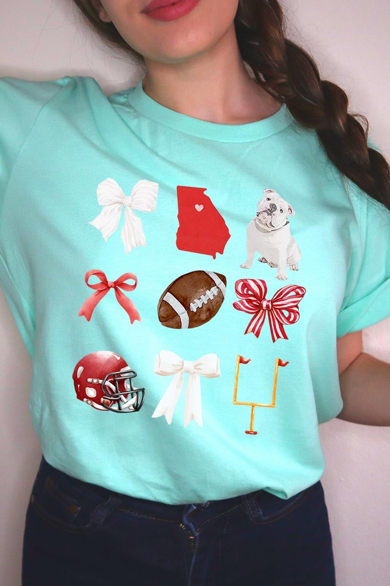US3001P-E3080 Georgia Football Graphic Plus Tee $16