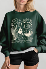 UL180P-E3097 Cowgirl Country Music Graphic Plus Sweatshirt $25