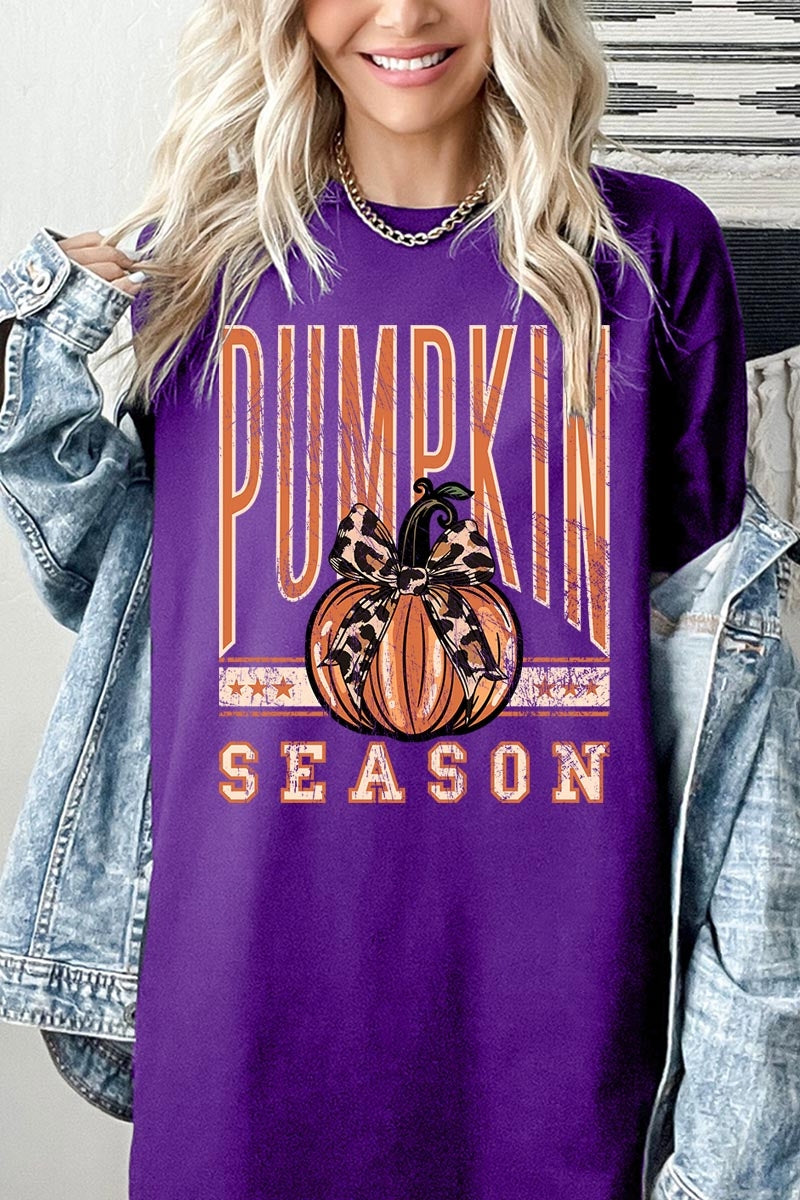 5000-E3145 Pumpkin Season Graphic Heavy Cotton Tee $9