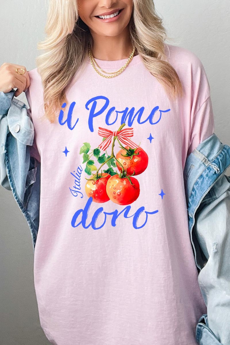 5000-E3070 Il Pomodoro Tomato Art Graphic Heavy Cotton Tee $9