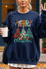 UL180-E3200 Merry Christmas Trees Graphic Sweatshirt $20