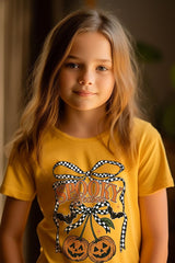 US3001Y-E3085Z Pumpkin Cherries Kids Graphic Tee $11