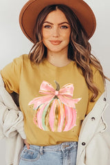 US3001-E3083 Brushstroke Pumpkin Graphic Tee $12.5