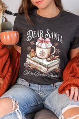 US3001-E3205 Dear Santa Books Graphic Tee $12.5