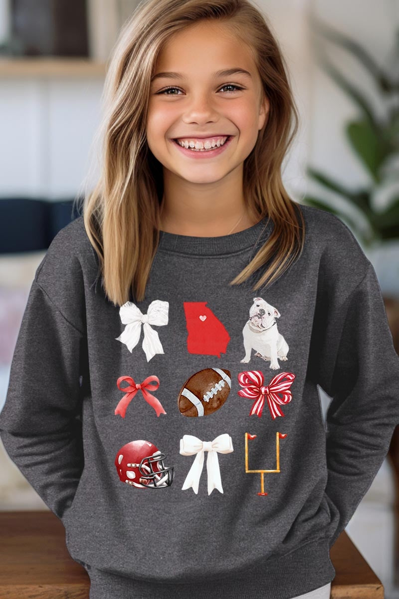 UL180B-E3080Z Georgia Football Kids Graphic Sweatshirt $20