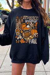 UL180P-E3134 Fall Football Collage Graphic Plus Sweatshirt $25