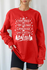 UL240P-E3189 Ski Lodge Signs Graphic Plus Long Sleeve Tee $17