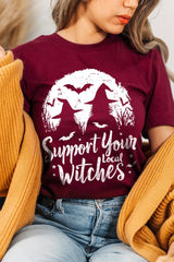 US3001P-E3161 Local Witches Halloween Graphic Plus Tee $16