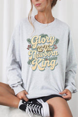 UL240P-E3220 Glory to the Newborn King Graphic Plus Long Sleeve Tee $17