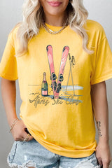 5000-E3187 Apres Ski Club Graphic Heavy Cotton Tee $9