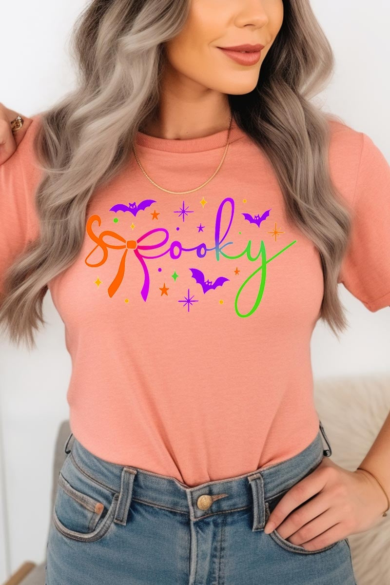 US3001-E3109 Spooky Halloween Graphic Tee $12.5