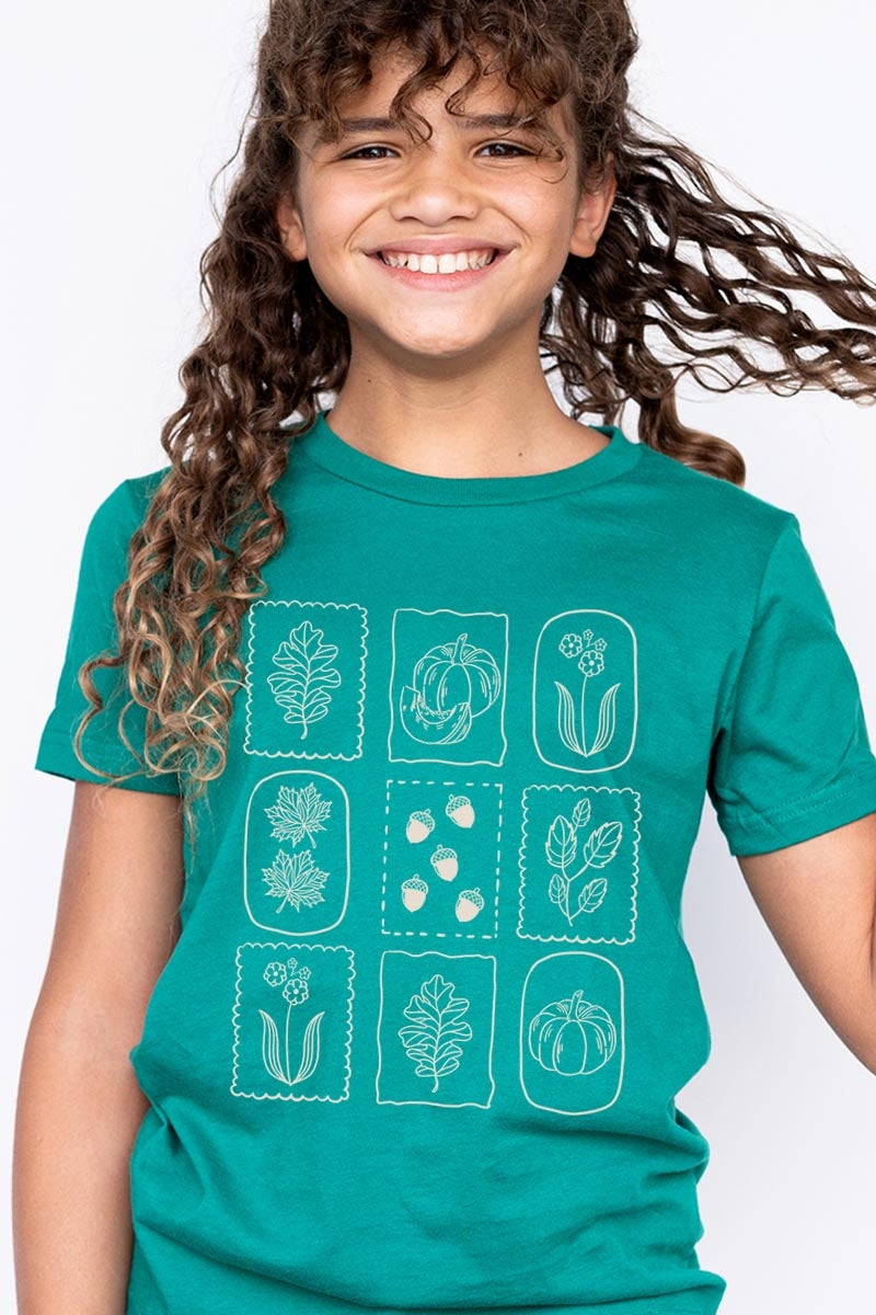 US3001Y-E3101Z Autumn Kids Graphic Tee $11