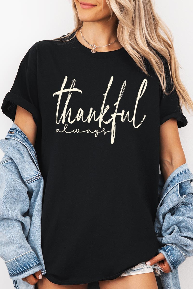 5000P-E3170 Thankful Graphic Plus Heavy Cotton Tee $12.75