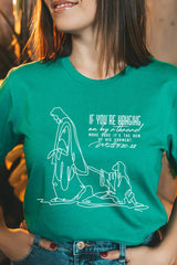 US3001-E3075 If Youu2019re Hanging On Faith Line Art Graphic Tee $12.5