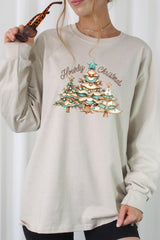 UL240P-E3185 Howdy Christmas Graphic Plus Long Sleeve Tee $17