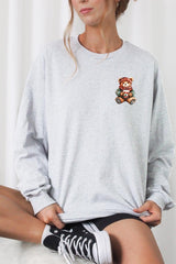 UL240-E3175 Christmas bear Graphic Long Sleeve Tee $13.75