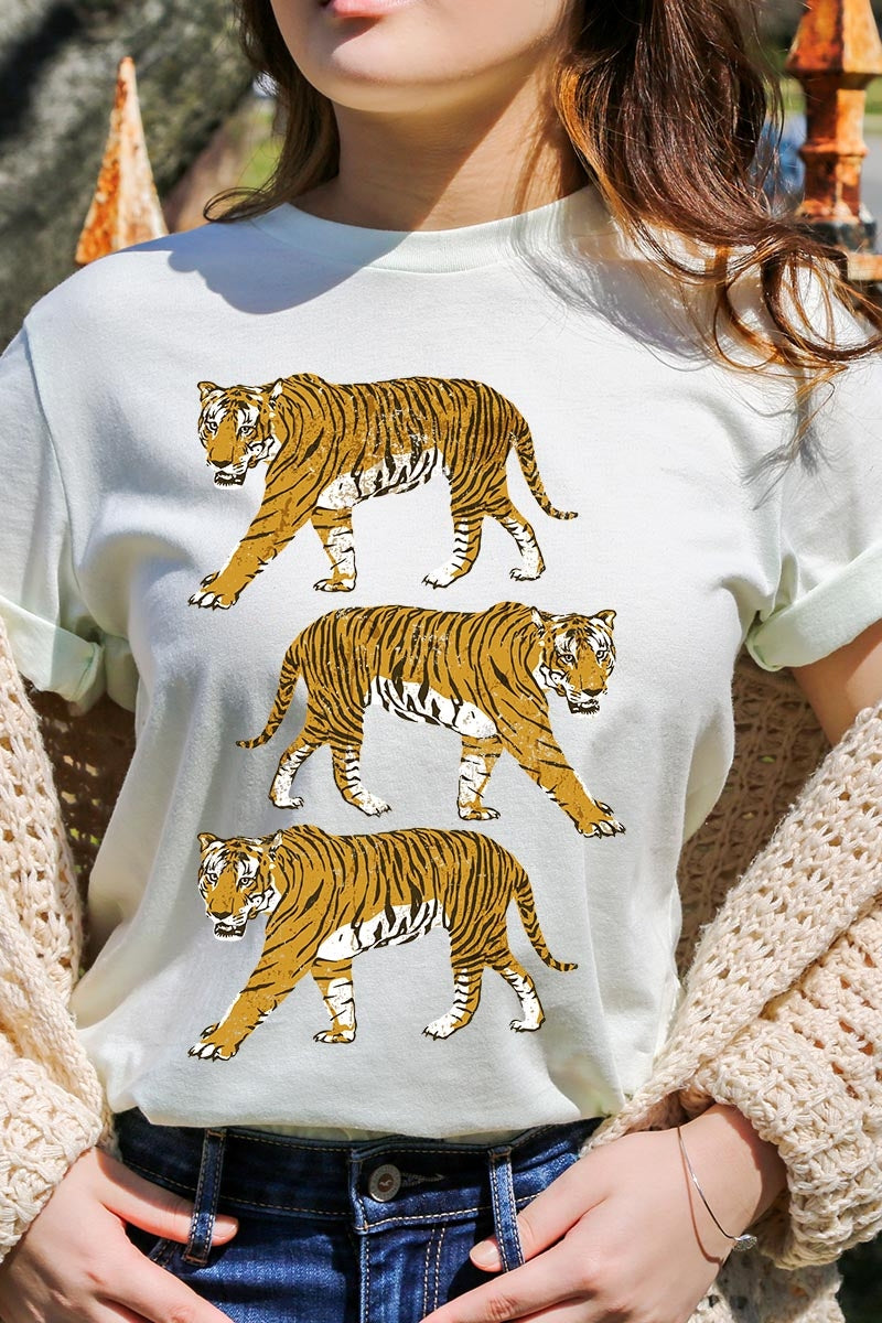 US3001-E3104 Retro Tigers Graphic Tee $12.5