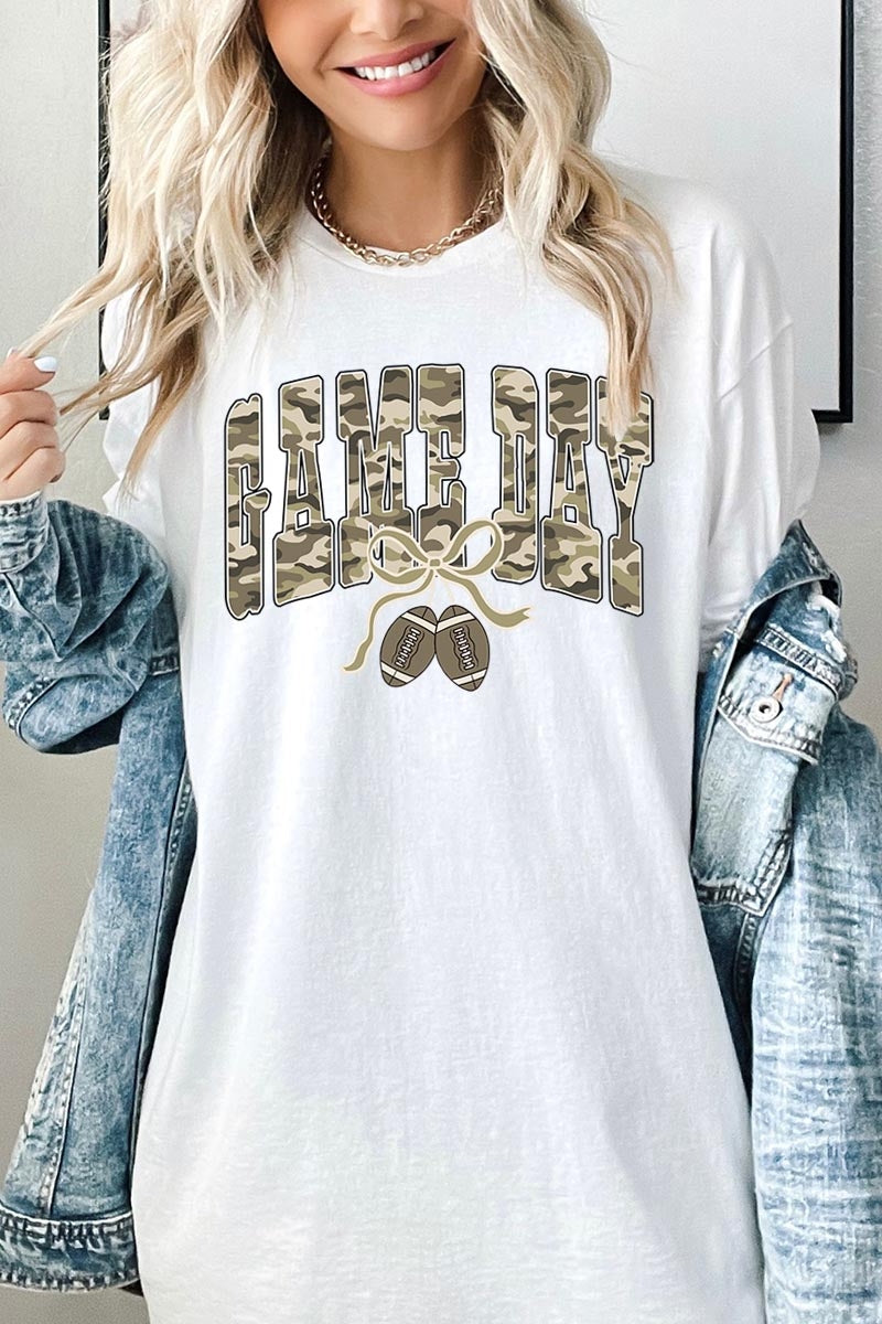 5000P-E3131 Football Game Day Camo Plus Heavy Cotton Tee $12.75