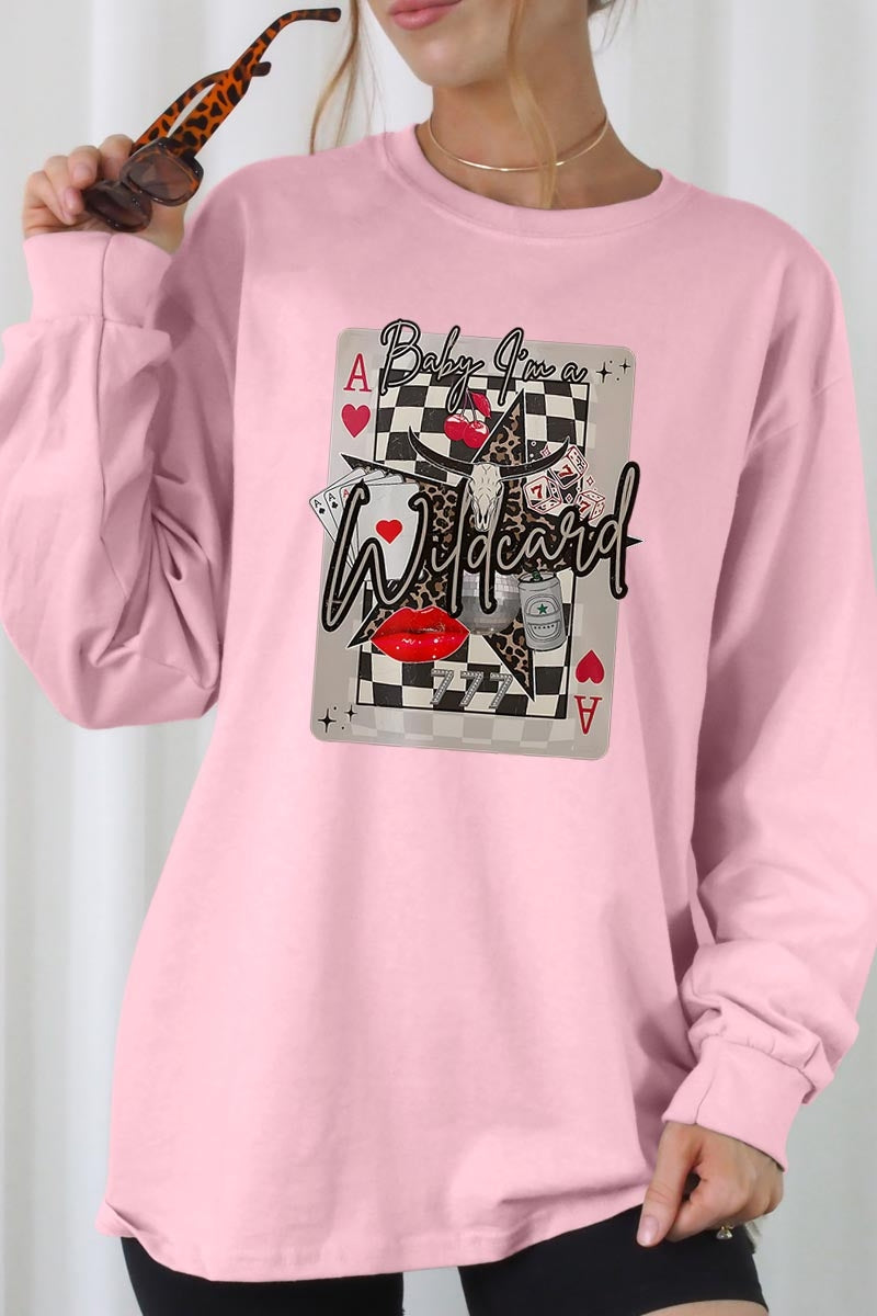 UL240-E3099 Retro Wildcard Graphic Long Sleeve Tee $13.75