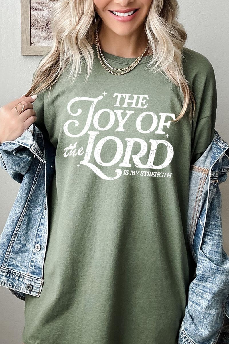 5000-E3179 Joy of the Lord Graphic Heavy Cotton Tee $9