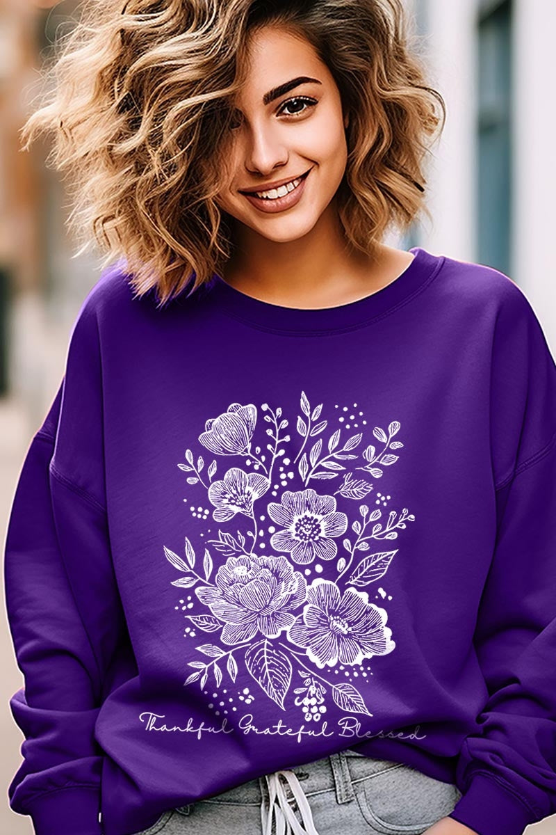 UL180-E3155 Neutral Thanksgiving Graphic Sweatshirt $20