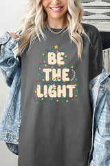 5000P-E3202 Be the Light Christmas Graphic Plus Heavy Cotton Tee $12.75