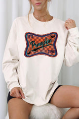 UL240-E3144 Itu2019s pumpkin time Graphic Long Sleeve Tee $13.75