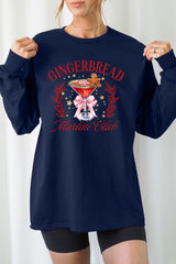 UL240-E3216 Gingerbread Martini Club Graphic Long Sleeve Tee $13.75