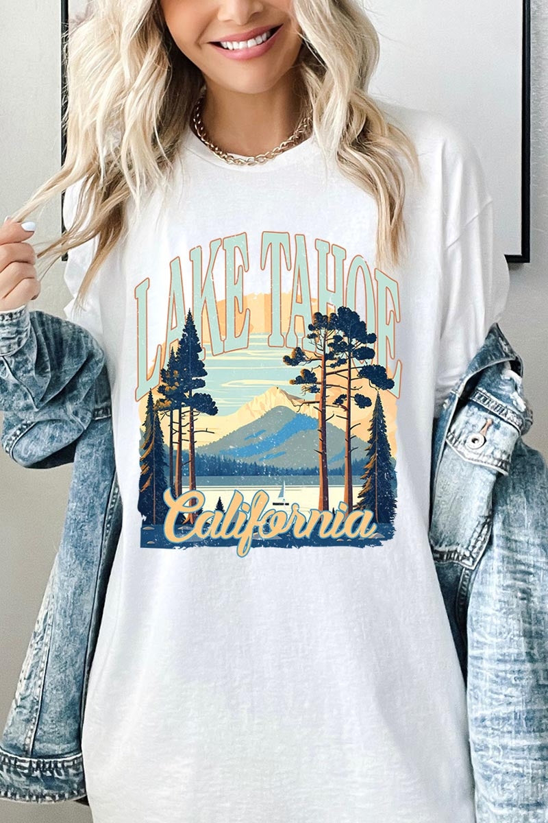 5000P-E3059 Lake Tahoe Graphic Plus Heavy Cotton Tee $12.75