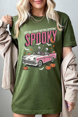 US3001-E3142 Spooky Skeleton Graphic Tee $12.5