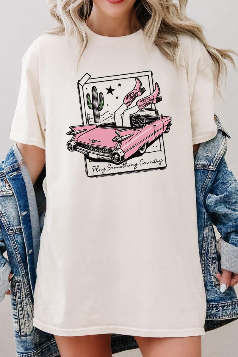 5000-E3098 Play Something Country Graphic Heavy Cotton Tee $9