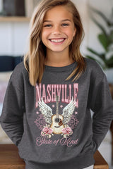 UL180B-E3157Z Nashville Rose Kids Graphic Sweatshirt $20