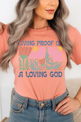 US3001P-E3066 Living Proof of a Loving God Graphic Plus Tee $16