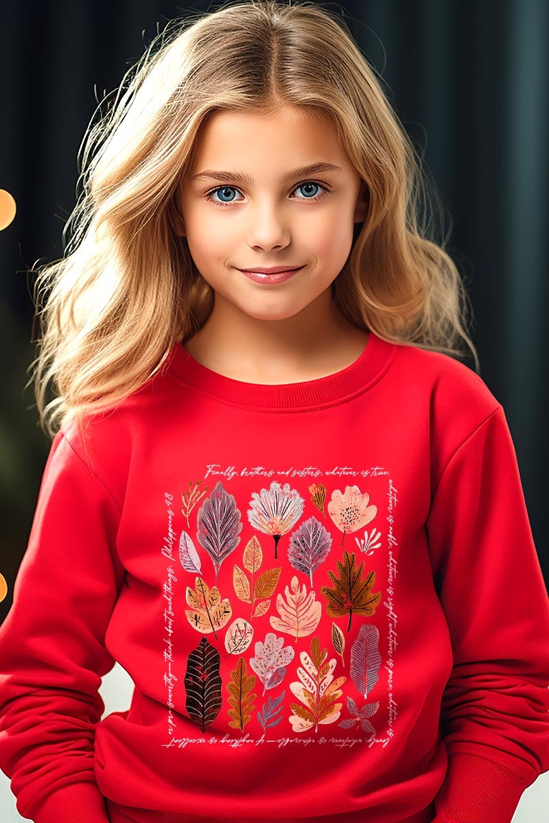 UL180B-E3147Z Christian Fall Kids Graphic Sweatshirt $20