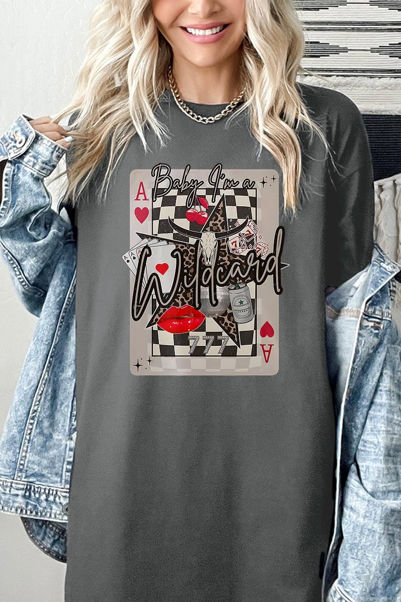 5000P-E3099 Retro Wildcard Graphic Plus Heavy Cotton Tee $12.75