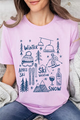 US3001-E3188 Ski Doodle Graphic Tee $12.5