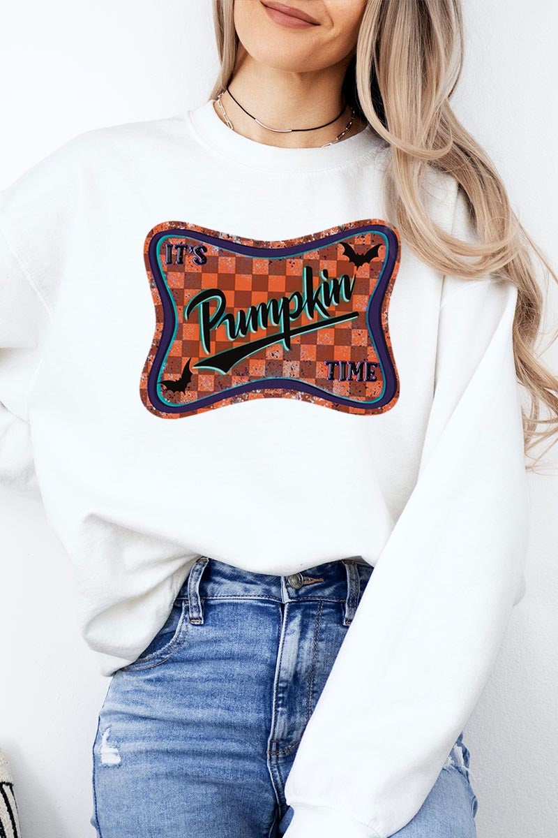 UL180-E3144 Itu2019s pumpkin time Graphic Sweatshirt $20