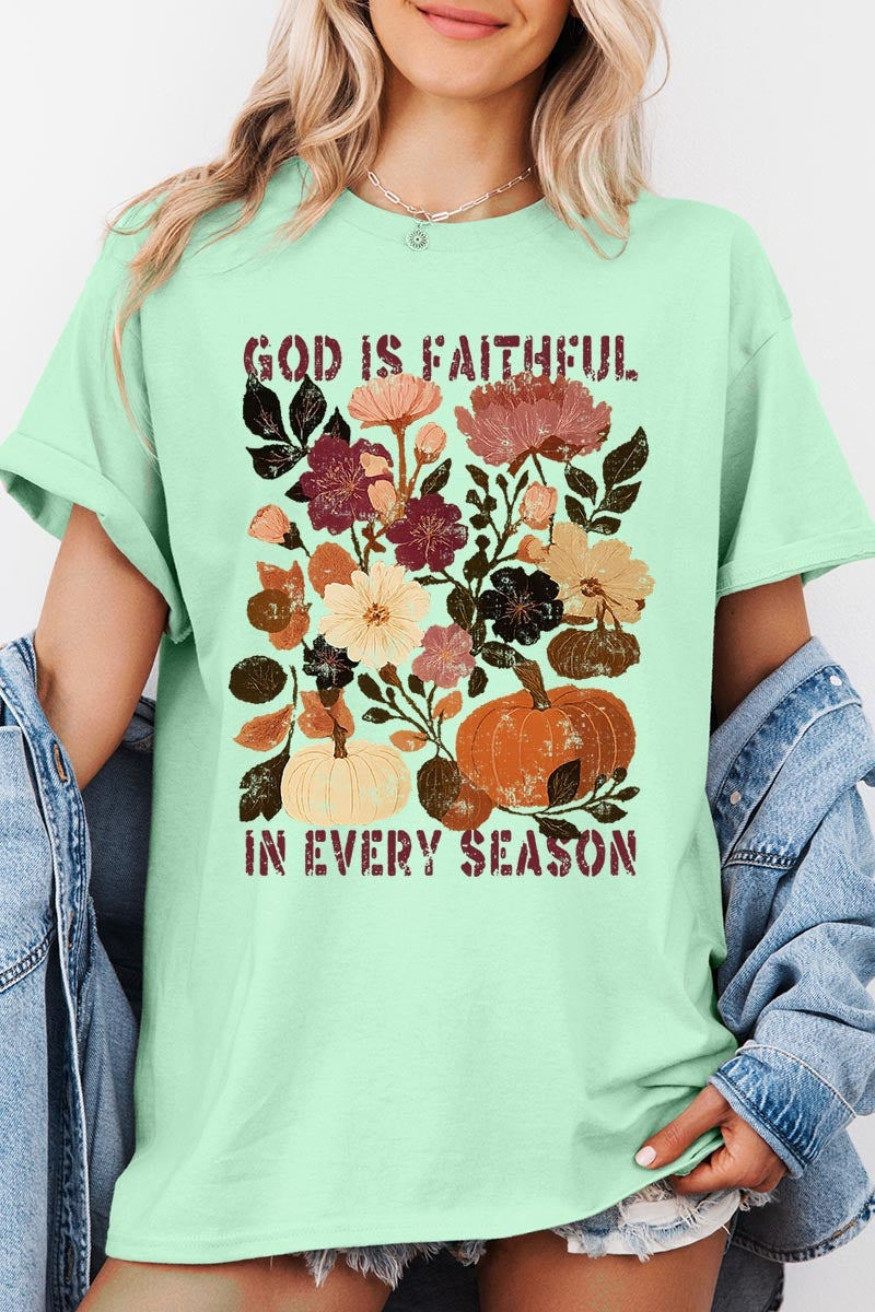 5000P-E3171 Faithful In Every Season Graphic Plus Heavy Cotton Tee $12.75