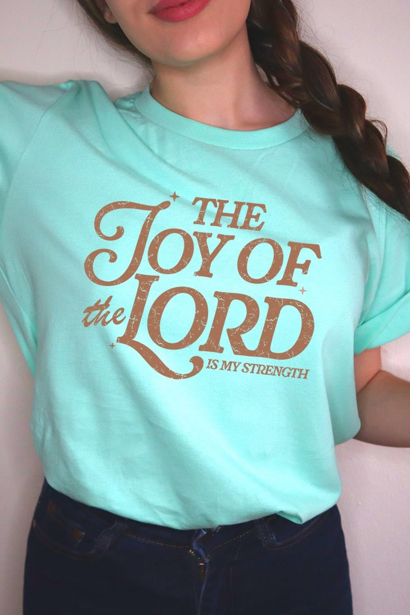 US3001P-E3179 Joy of the Lord Graphic Plus Tee $16