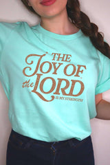 US3001P-E3179 Joy of the Lord Graphic Plus Tee $16