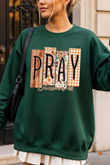 UL180-E3166 Pray Fall Christian Graphic Sweatshirt $20