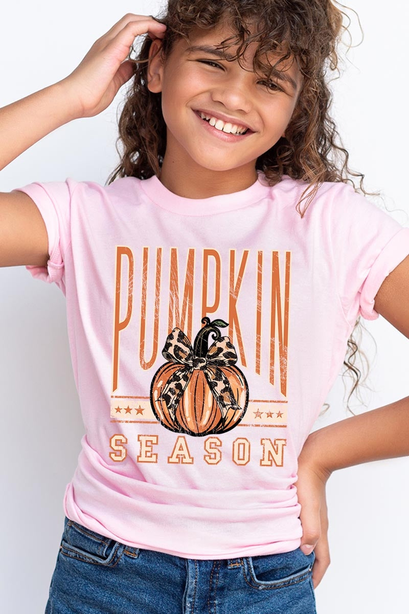 US3001Y-E3145Z Pumpkin Season Kids Graphic Tee $11